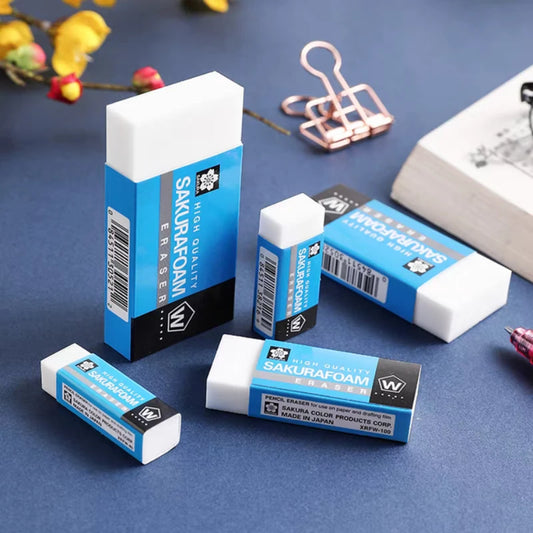 Japan SAKURA FOAM W-type High Quality Pencil Eraser Special for Sketching Ideal for Highlighting Suitable for Exams Super Clean