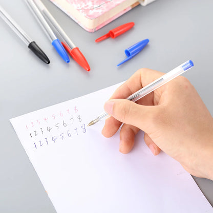 5/10 Pcs Black Red Blue Ballpoint Pen 1.0mm Ballpoint Pen Student Signing Pen Writing Pen Stationery School Office Accessories