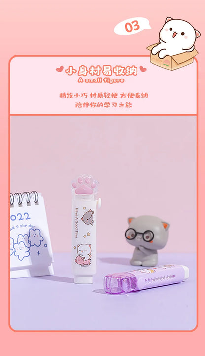 Kawaii Eraser Portable Eraser Clean Without Crumbs Cat Kawaii Stationery Kids School Supplies