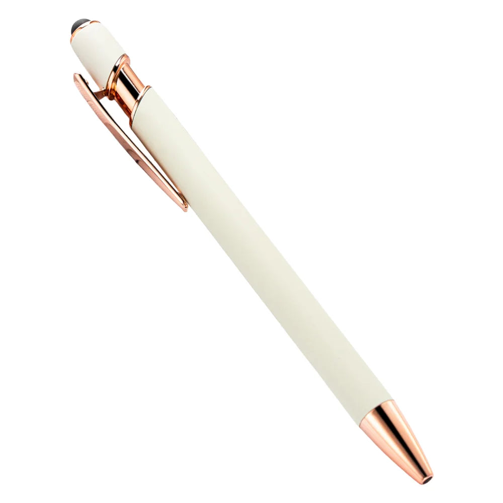 5-10 Pack 2-in-1 Stylus Pen, Retractable Ballpoint Pen w/ Stylus Tip for Touch Screen, Metal, 1.0mm Black Ink