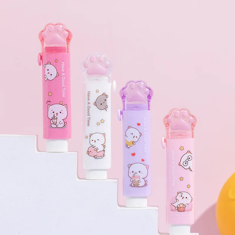Kawaii Eraser Portable Eraser Clean Without Crumbs Cat Kawaii Stationery Kids School Supplies