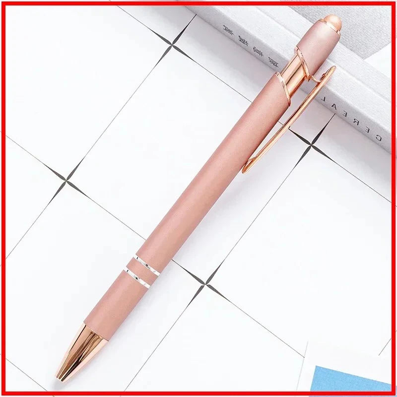 100 Pcs Light - Metal Capacitive Universal Touch Screen Stylus Ballpoint Pen Office Gifts Free Custom Logo Writing Stationery