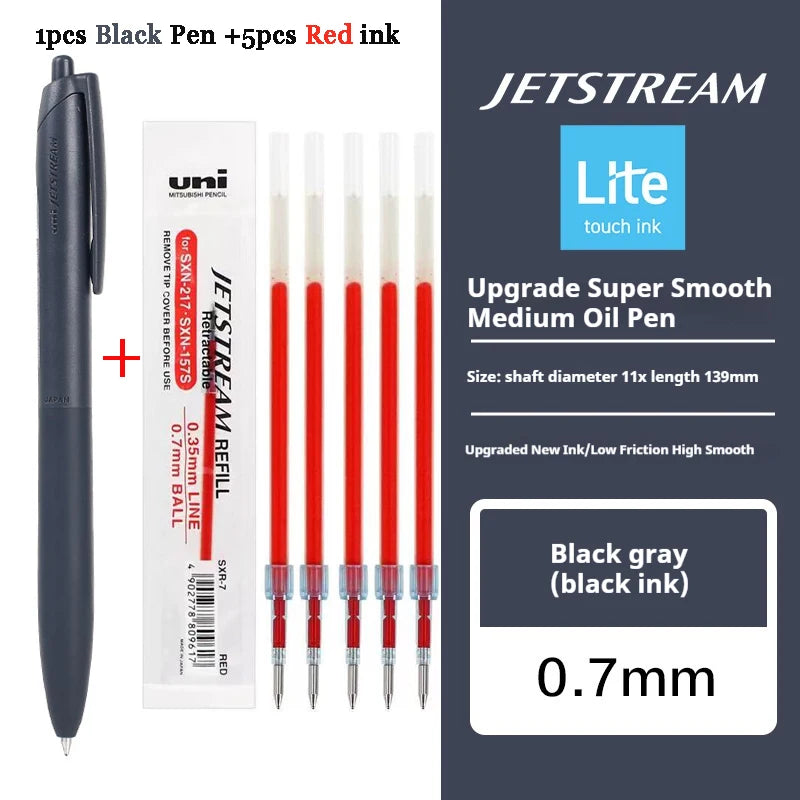 New Uni Jetstream Ballpoint Pen Lite Touch Ink Anti-slip Ultra Smooth Quiet Writing Gel Pens Limited Quality Japanese Stationery