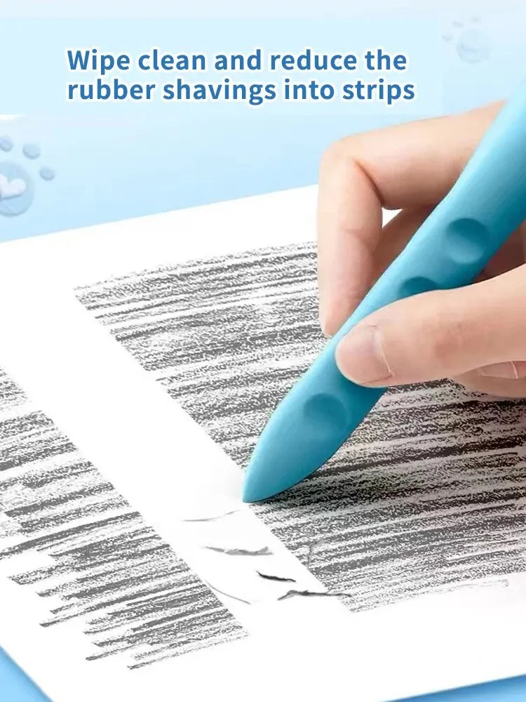 3PCS/Box Hole Eraser for Primary School Students No Dregs No Crumbs Clean Eraser Pen Image Skin Oversize Art Pose