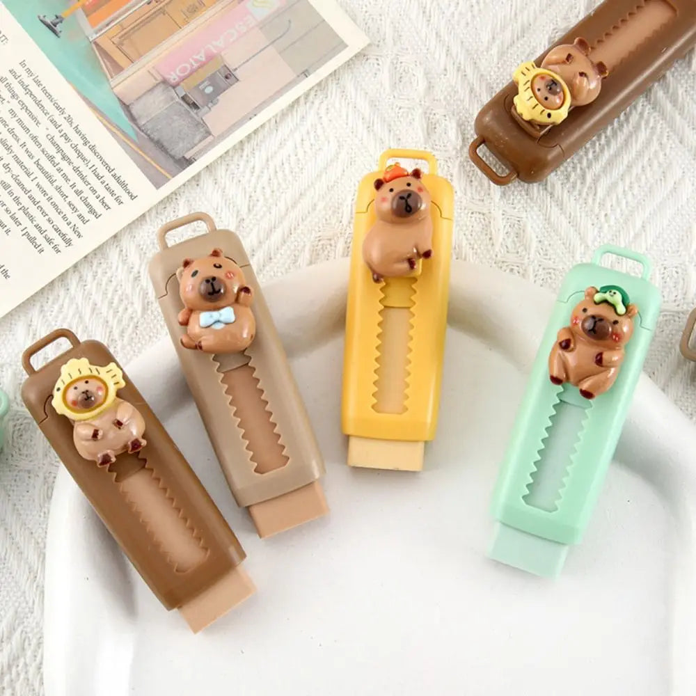 Kawaii Stationery Aesthetic stationery Office supplies school items Gift for kids Eraser Cute Capybara Eraser funny Rubber