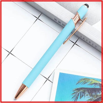 100 Pcs Light - Metal Capacitive Universal Touch Screen Stylus Ballpoint Pen Free Custom Logo Writing Stationery Office Gifts