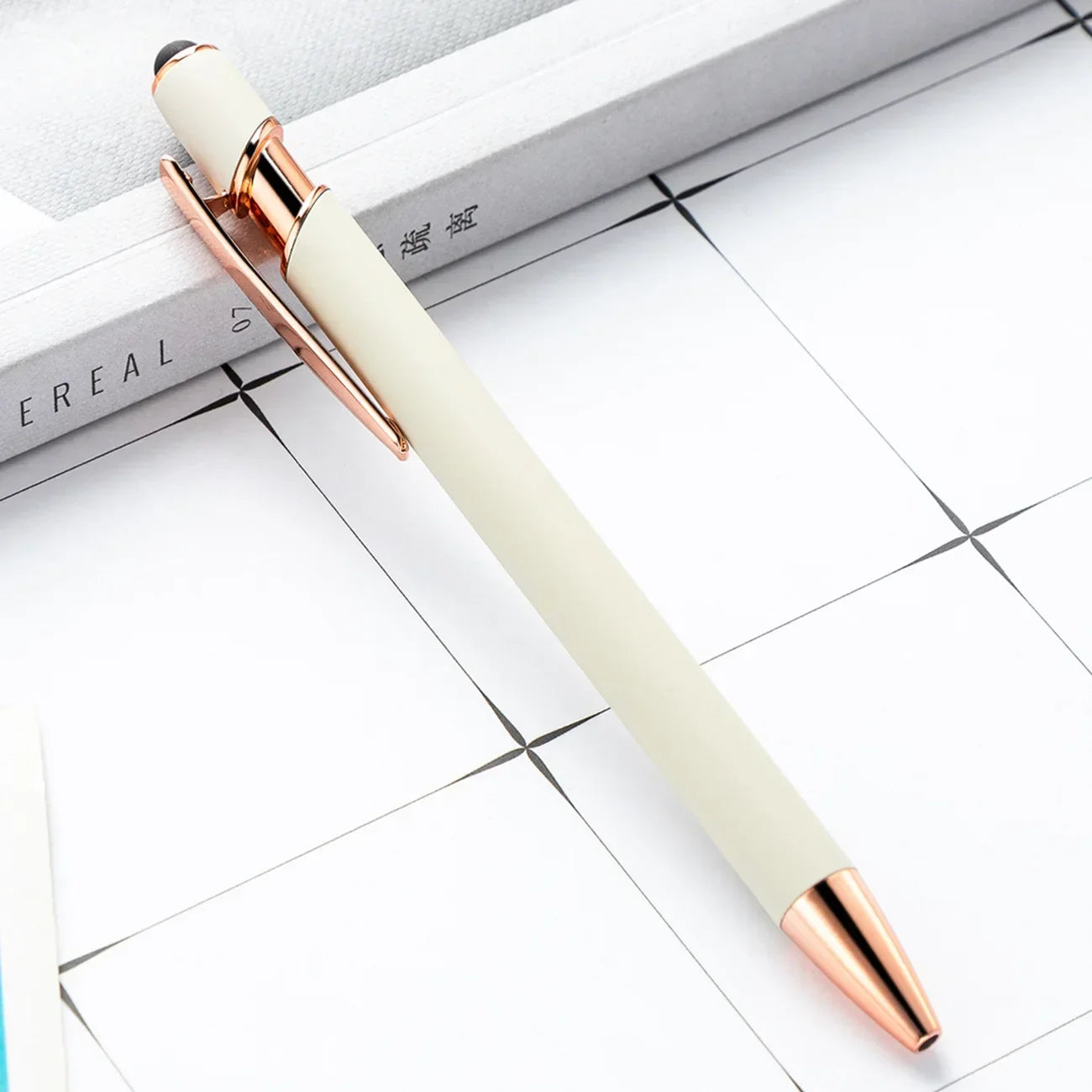 50pcs Light Metal Ballpoint Pen Touch Screen Pen Office School Advertising Pen Custom Logo Text Engraving Laser Engraving