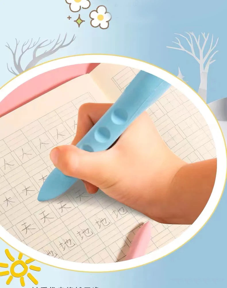 3PCS/Box Hole Eraser for Primary School Students No Dregs No Crumbs Clean Eraser Pen Image Skin Oversize Art Pose