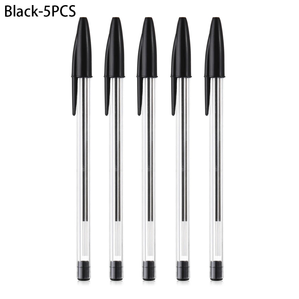 5/10 Pcs Black Red Blue Ballpoint Pen 1.0mm Ballpoint Pen Student Signing Pen Writing Pen Stationery School Office Accessories