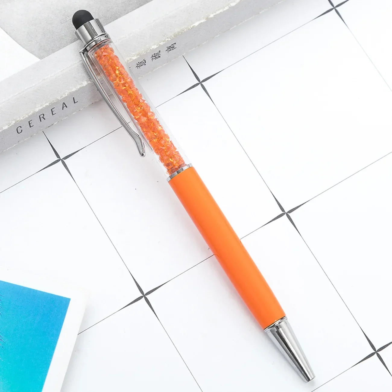 50Pens Crystal Metal Ballpoint Pen Fashion Creative Stylus Touch for Writing Stationery Office School Gift Free Custom Logo