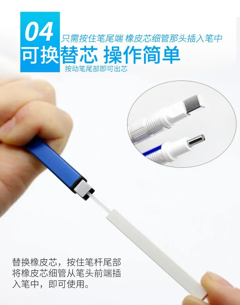 Tombow Mono Zero Eraser Precision Tip Pen-Style Mechanical Rubber Refillable Pen Sketch Drawing Correction Erasers Art Supplies