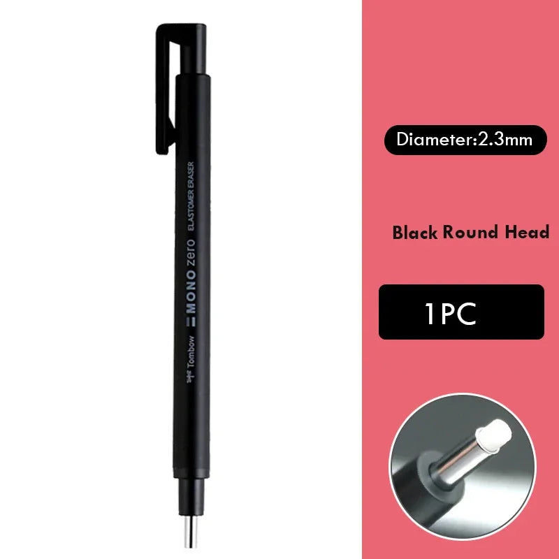 Tombow Mono Zero Eraser Precision Tip Pen-Style Mechanical Rubber Refillable Pen Sketch Drawing Correction Erasers Art Supplies