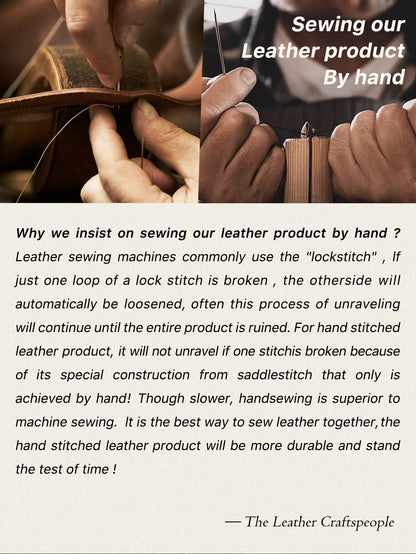 Genuine Leather Pencil Case with 4 Slots Handmade Multifunctional Zipper Fountain Pen Bag Office School Stationery Organizer Bag