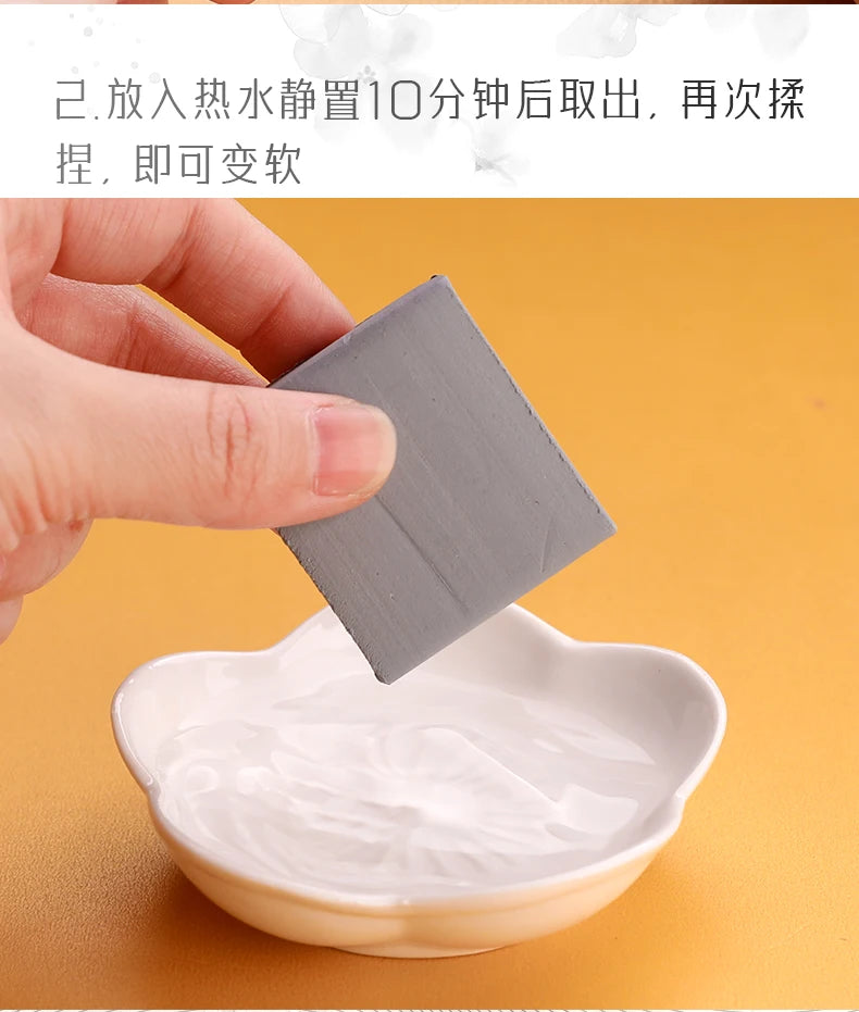 1Pc Faber-Castell  Drawing Art Kneaded Erasers for Correcting,Lightening Charcoal Pencil and Pastel Artists Works, Gray in Box