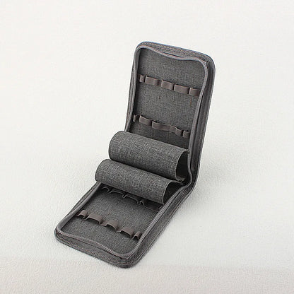 48 Slots Fountain Pen Case Pencil Case Pouch Bag Canvas Case for 10/24/ Pens Black, Blue, Gray