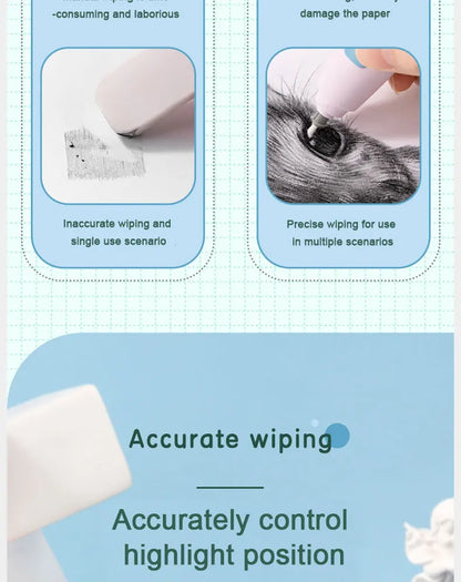 Deli Adjustable Electric Eraser for Sketch Drawing Erasing Writing with Rubber Refills Electric Rubber Pen School Pencil Eraser
