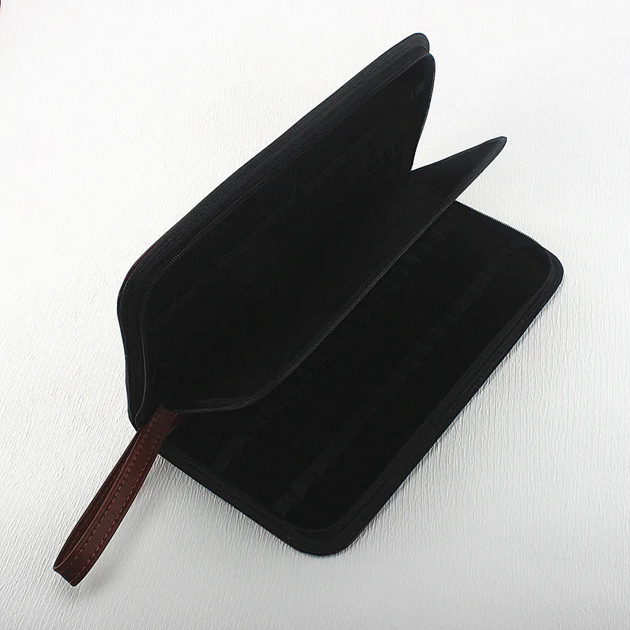 PU Leather Pen Storage Case for 10 24 36 48 Pens Waterproof Holder Organizer